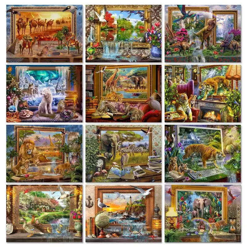 

RUOPOTY Diy Oil Painting By Numbers Still life Acrylic Paint Modern Wall Art Pictures By Numbers Hand Painted Canvas For Home De