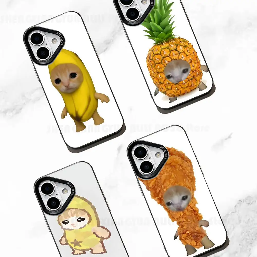

Funny Banana Kitten Phone Case For IPhone 17 16e 16 15 14 13 12 11 Pro Max X XR XS MAX Back Cover