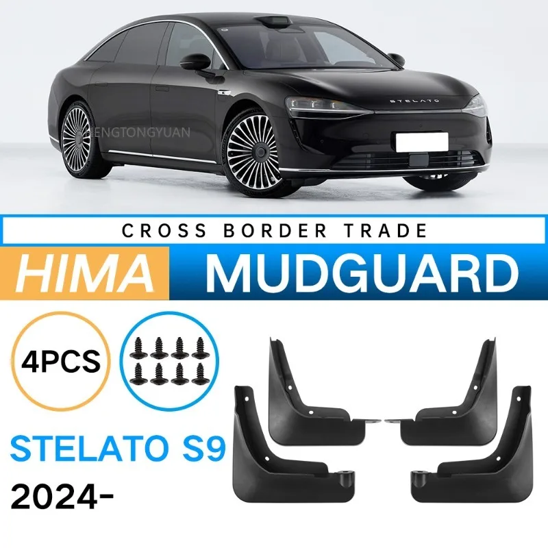 For HIMA Stelato S9 2024 Mudguards Fenders Black ABS Material Auto Tire for Protection Vehicle Exterior Styling Accessory