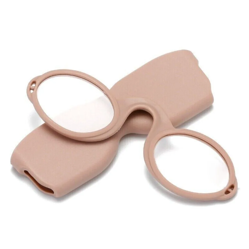 Moda Soft Pince Nez Silicone Com Caso Clipe de Nariz Sem Braço