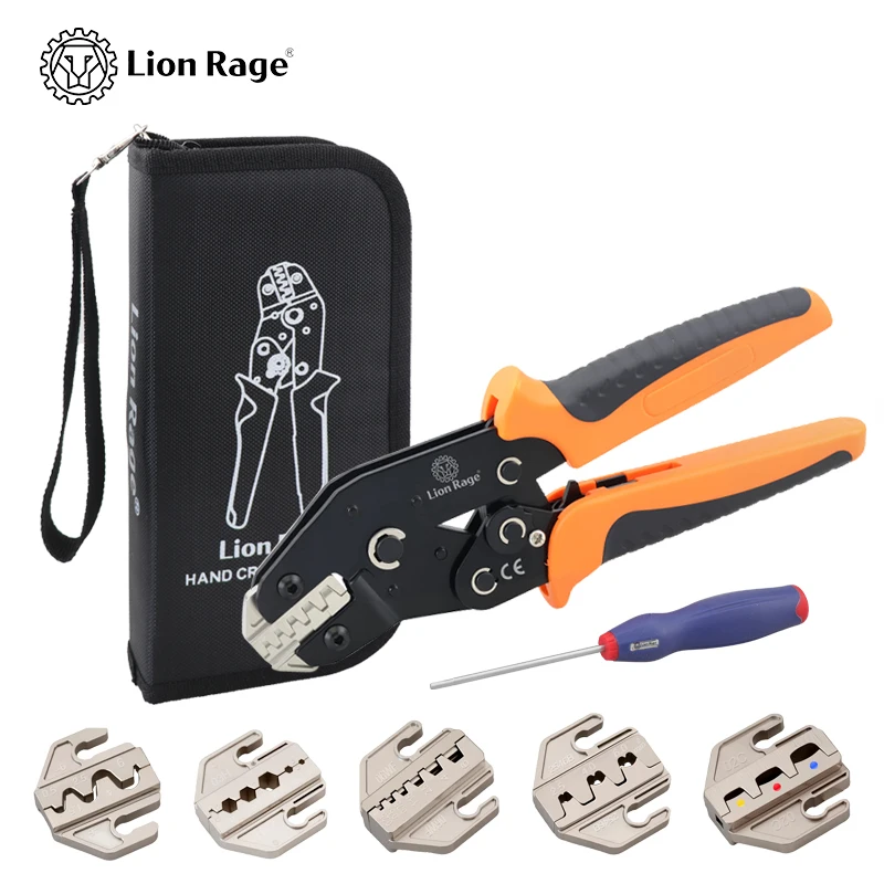 SN-68B 5 Jaws Crimping Tool Set for Dupont JST MOLEX Terminals Pre/No Insulated Ferrules Butt Connectors Solar Coax Connectors