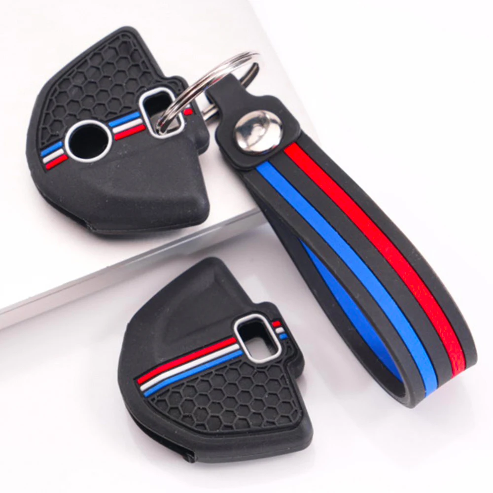 Smart Key Shell With Lanyard For BMW S1000R S1000RR R1200GS LC R1200GS ADV R1200RT F700GS F800GS F750GS Motorcycle Soft Touch