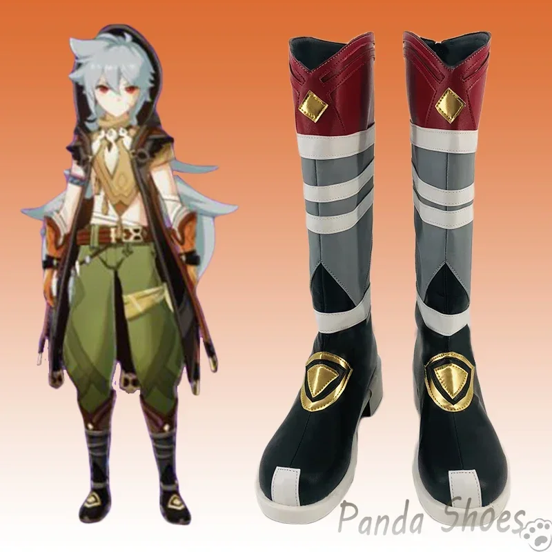 Genshinimpact Razor Cosplay Shoes Anime Game Cos Long Boots Game Razor Cosplay Costume Prop Shoes for Con Halloween Party