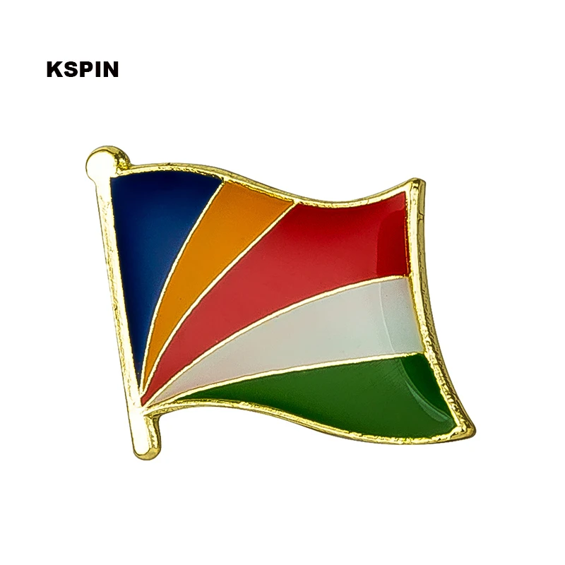 Seychellen Flagge Abzeichen Brosche Natinal Anstecknadeln Flagge Anstecknadeln Land Flagge Abzeichen