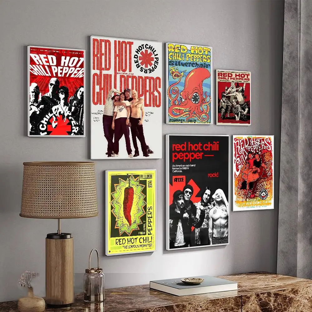 Rock Band Red Hot Chili Peppers Good Quality Prints and Posters Waterproof Paper Sticker Coffee House Bar Posters Wall Stickers
