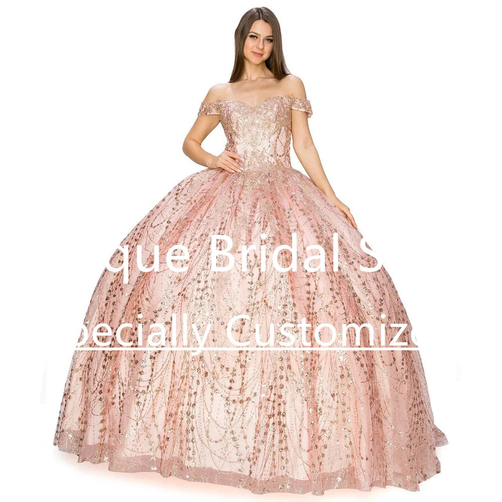 Vestidos De 15 Años personalizados Quinceañeras 2023 con hombros descubiertos escote corazón sin espalda con cordones hasta el suelo Quinceañe