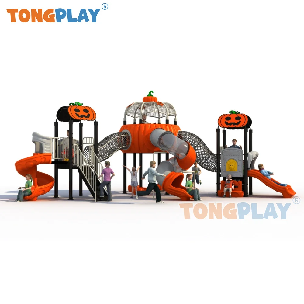 TongPlay Factory high quality double layer plastic slide children outdoor physical fun play equipment for kindergarten lawn