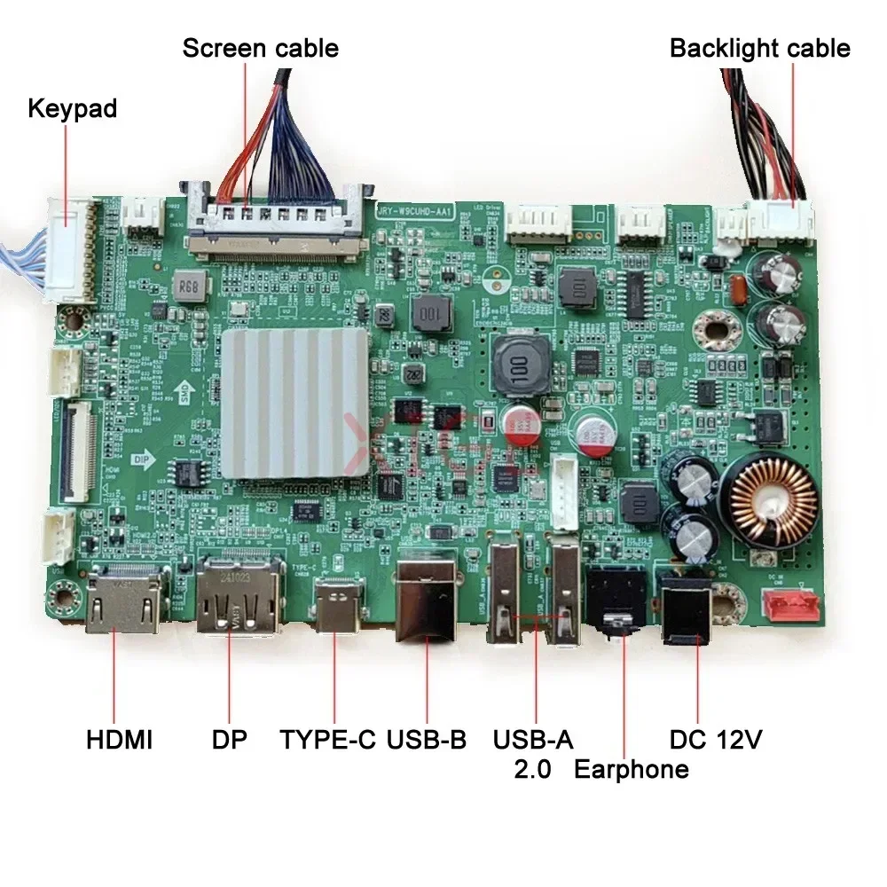 For LM270QQ1/LM270QQ2 iMac Screen 5K Controller Driver Board HDMI+DP+USB+TYPEC 60-Pin EDP 5120x2880 QQHD 27