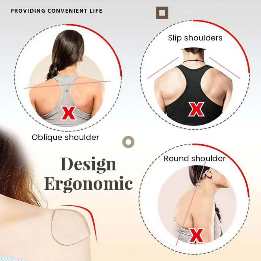 High Quality 2Pcs Hot Silicone Shoulder Pads Soft Naturally Increased 2 IN Shoulder Pads Anti-Slip Invisible Soft Unisex