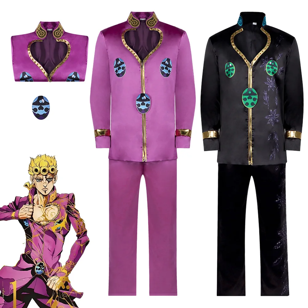 

Невероятные приключения ДжоДжо Джорно Джованна, косплей, фэнтезийная одежда, костюм аниме, маскировка, наряды для вечеринок для взрослых и мужчин на Хэллоуин