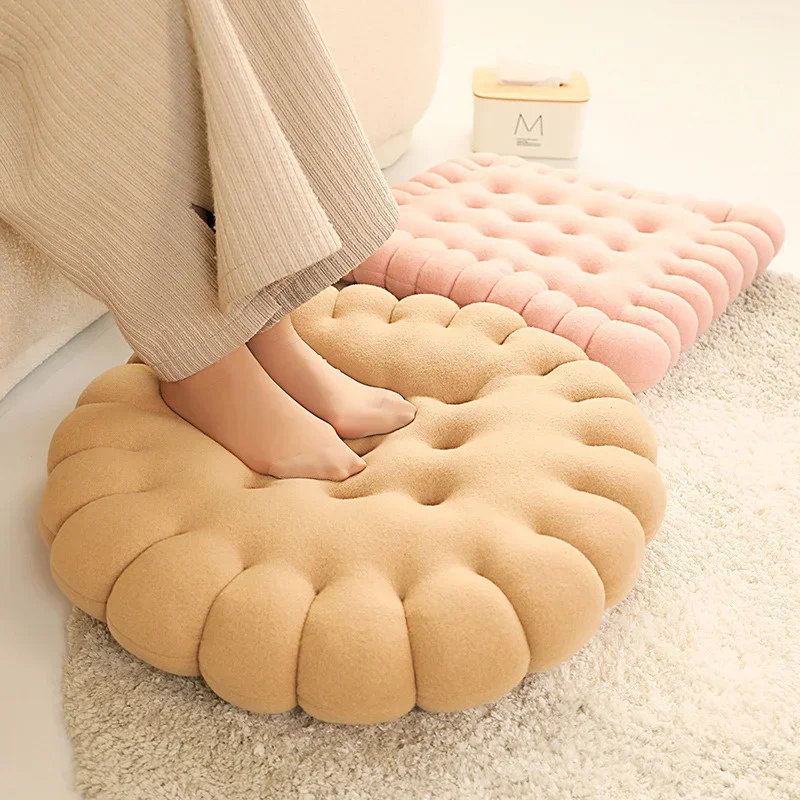 Echtes Leben Keks Form Plüsch Kissen Weiche Kreative Kissen Stuhl Auto Sitz Pad Dekorative Cookie Tatami Zurück Kissen Sofa Hause