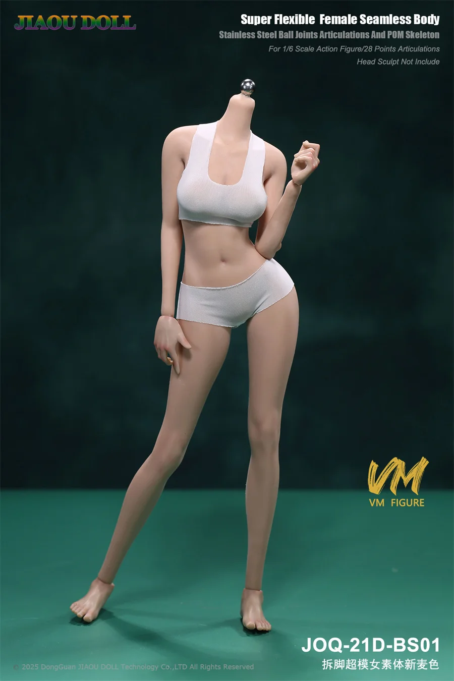 JIAOU POP JOQ-21D 1/6 Supermodel Lange Benen Meisje Afneembare Voet Naadloze Vrouwelijke Lichaam Zonder Hoofd 12 "Action Figure poppen Speelgoed
