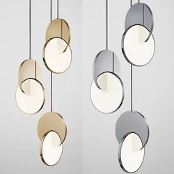 Modern Geometric Led Small Pendant Lamps Gold Silver for Table Dining Bedside Bedroom Chandelier Home Decor Lighting Luminaires