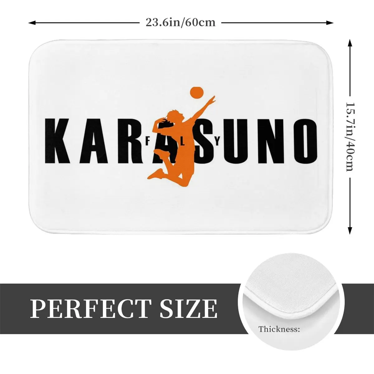 Haikyuu Karasuno Fly High Manga Anime Crows Anti-slip Doormat Floor Mat Carpet Rug for Kitchen Entrance Bathroom Footpad Mats