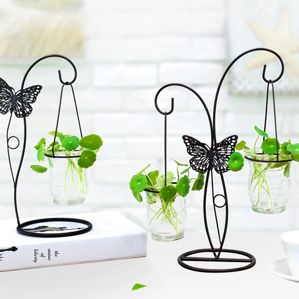 

1Pcs Hydroponic Flower Container Sturdy Base Easy Pour Water Desktop Decoration