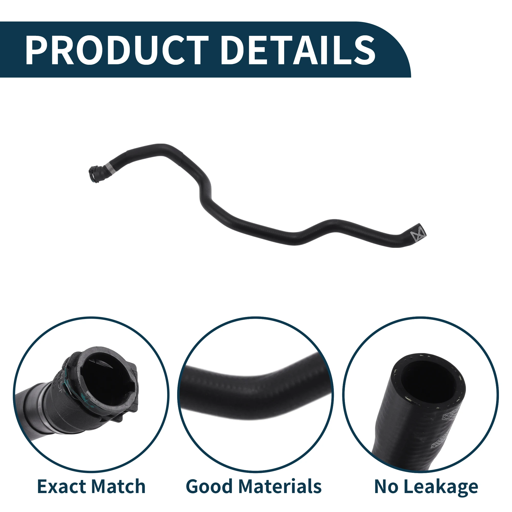 

UXCELL Шланг радиатора Шланг обогревателя Выпускной шланг радиатора для Porsche Cayenne 2017, No 95810626101, резиновая трубка охлаждающей жидкости, черная