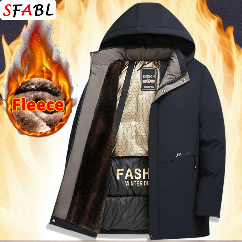 

Padded Inner Hooded Parkas Men's Winter Jacket Windbreak Thicken Thermal Winter Jackets for Men's Winter Coats Outerwear Skiing