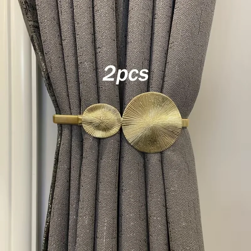 

Curtain Strap Lotus Leaf Shape Spring Curtain Buckle Metal Strap Window Home Decoration Bedroom Living Room Curtain Accessories