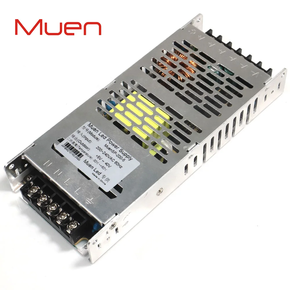 

LED Power Supply Muen-SP-200-5 220V 5v40a LED display screen Power Supply Source Transformer AC DC SMPS