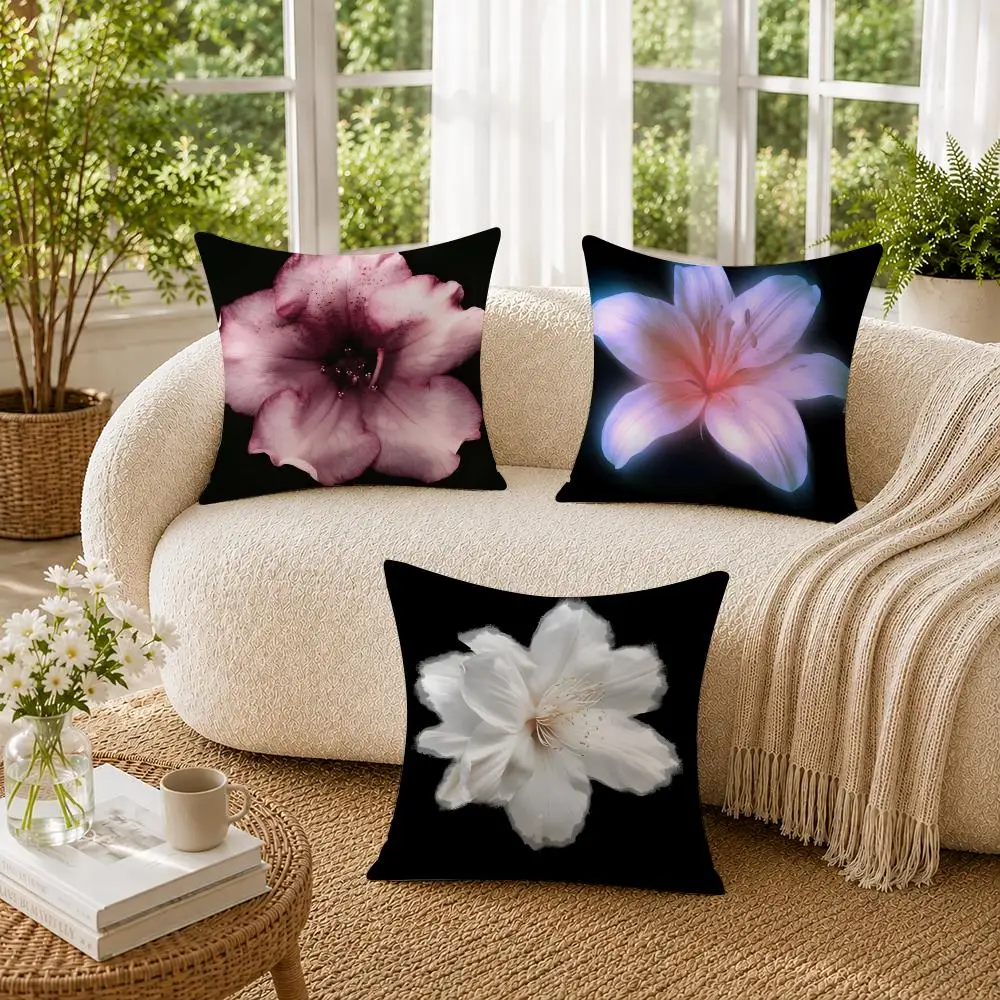 Dreamy Lily Floral Cushion Cover Pillowcase Sofa Living Room Home Gift Office Decor Protective Covers