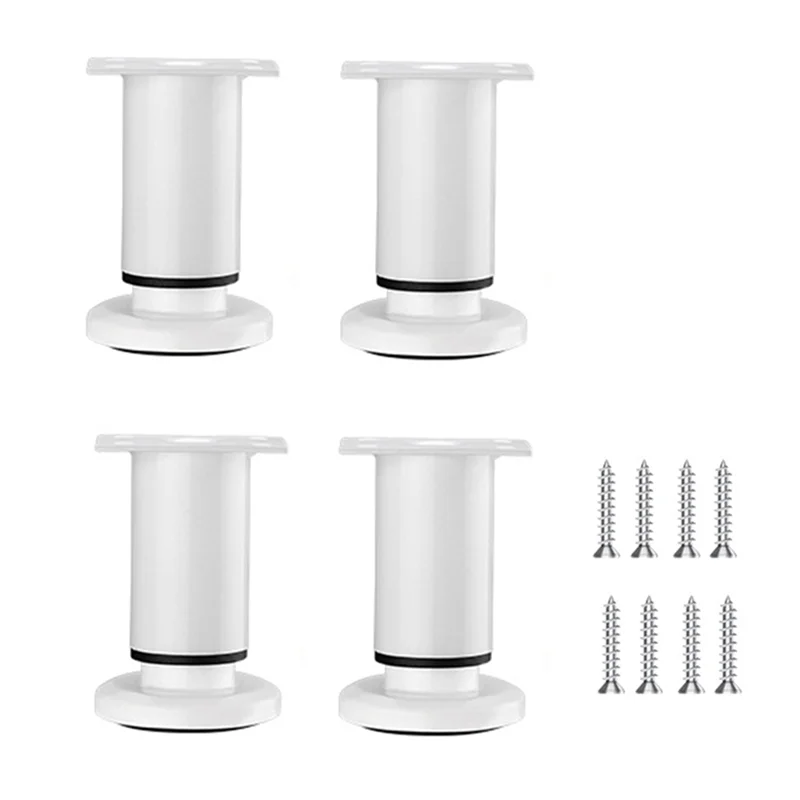 

4 PCS Adjustable Height Furniture Support Legs [With Screws] 3.15-4.72 Inch For Bed Frame/Bed Center Slat-AA26