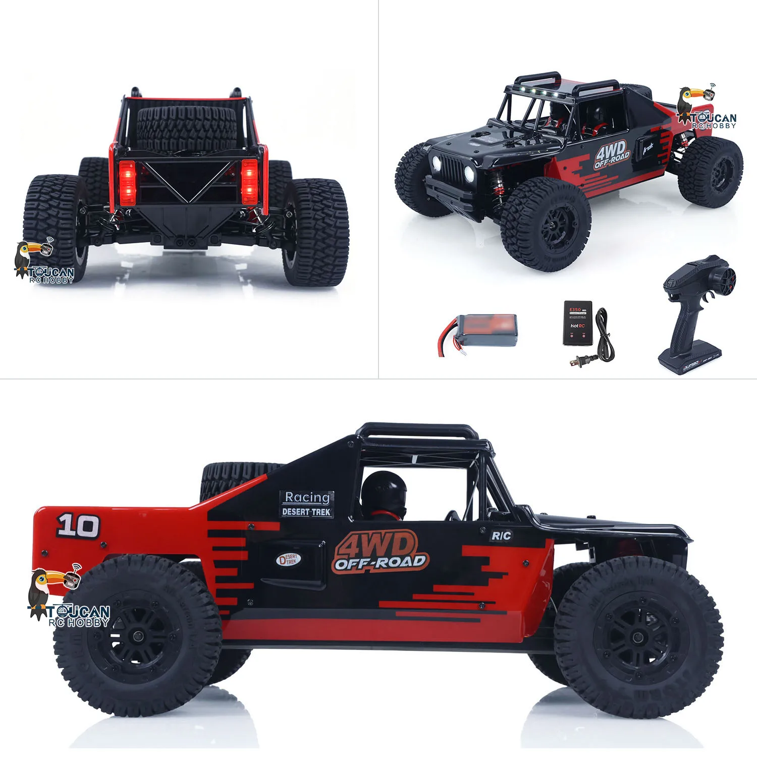 

Радиоуправляемый внедорожник 1/10, радиоуправляемый грузовик-пустыня 1003, 4WD, электрический металлический мотор, система освещения, гироскоп, пульт дистанционного управления, 80 км/ч