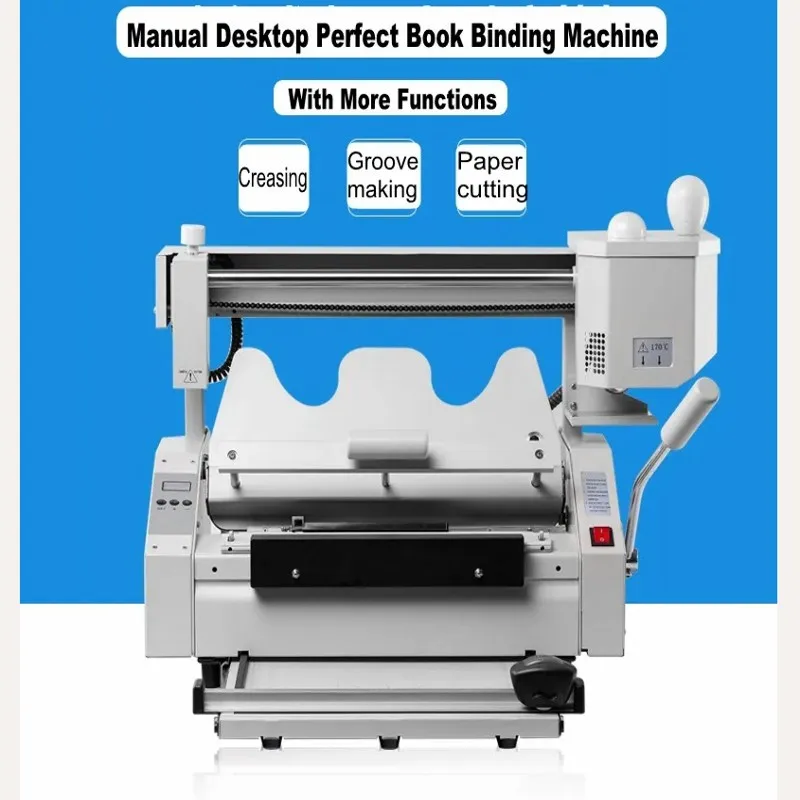 

Perfect Book Binding Machine 5 Functions in 1 Latest model Hot Melt Glue Book Binder