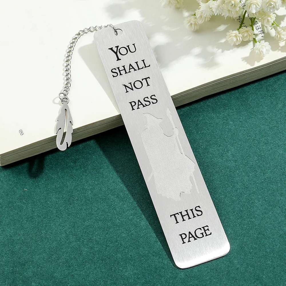 Stainless Steel Wizard Bookmark Corrosion Pattern Reading Lovers Bookmark Engrave Exquisite Festival Gifts for Students Teachers