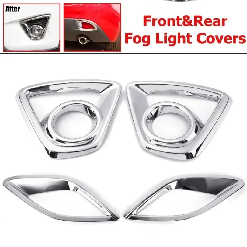 

Bumper Fog light Chrome Garnish For Mazda Cx-5 Cx5 2013 2014 2015 2016 Car Rear Tail Lights Lamp Shade Frame Trim Cover Styling