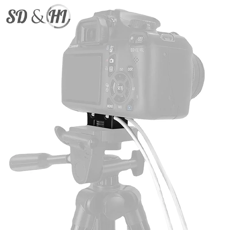 Mini Tether Camera Digital USB Cable Lock Clip Clamp Protector Mount To Camera Tripod Quick Release Plate Tethering Cable