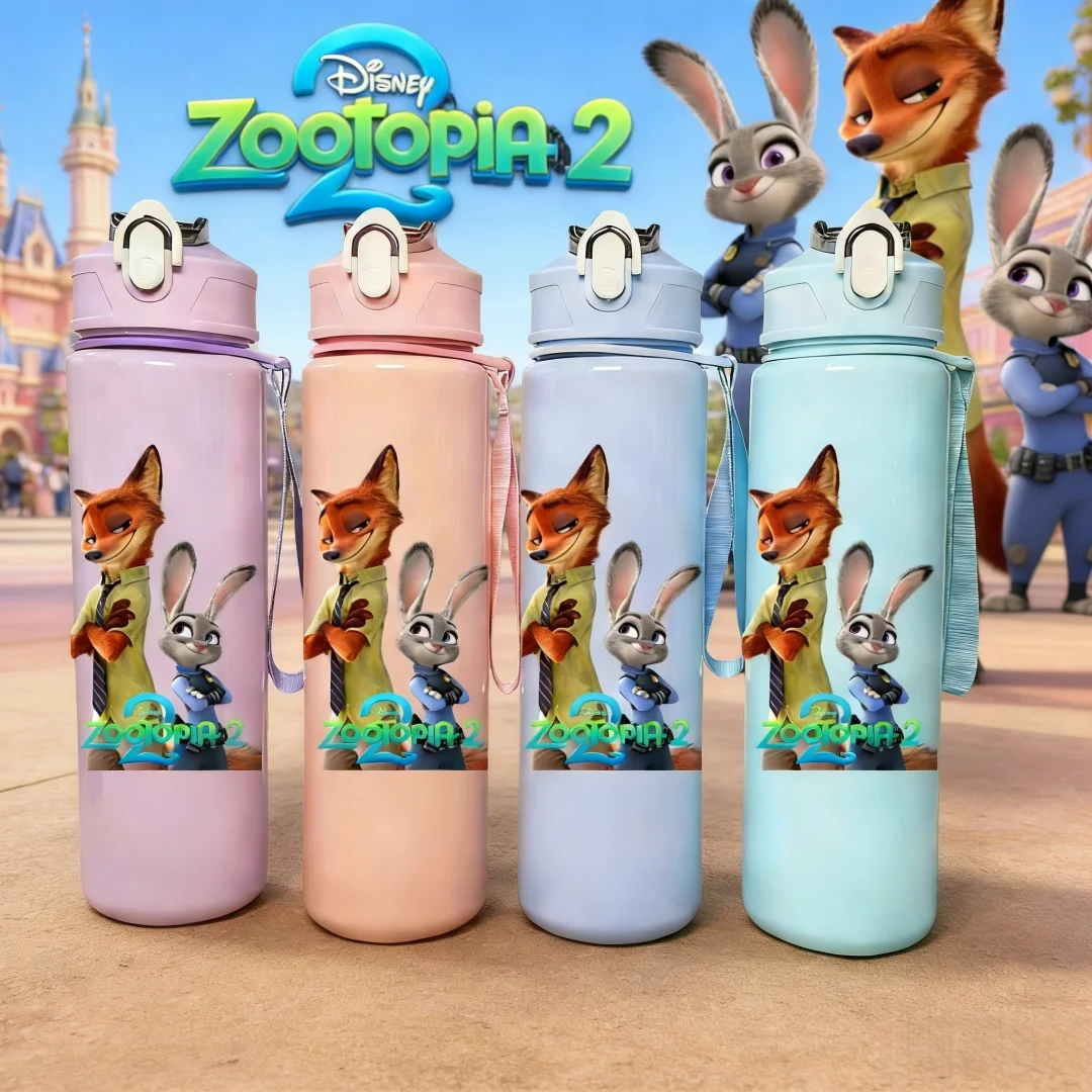 

Disney Licensed 3D Printed Zootopia Judy & Nick High-Appearance Cartoon Water Bottle Collectible, Perfect for Work, School Cute