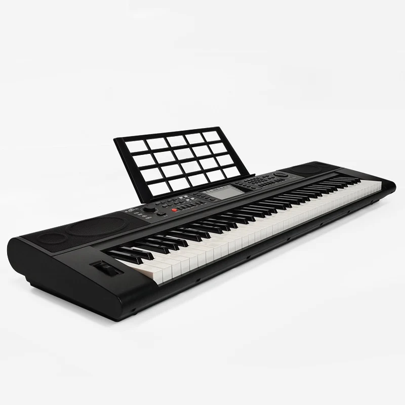 

Professional 73-Keys Light-Up Electronic Organ Piano Keyboard Durable Plastic Portable Multi-Function for Adult Preschool