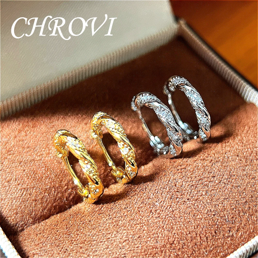 New 925 pure silver minimalist stud earrings featuring round diamonds, with a unique small and exclusive ear loop design.
