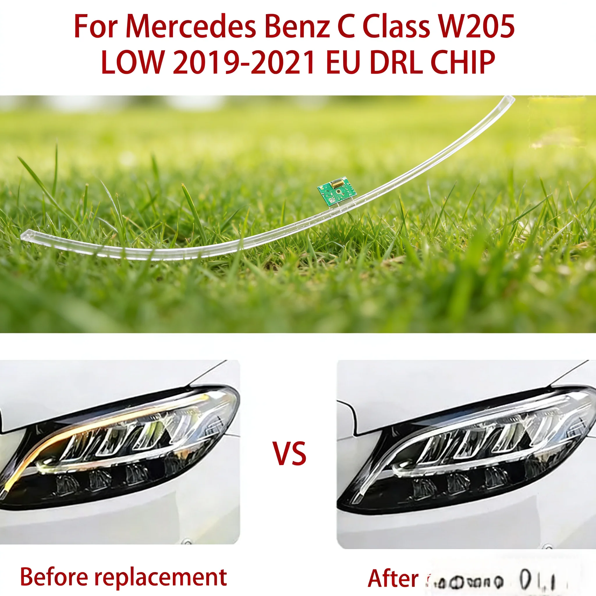 

The Light Source Module For Mercedes-Benz C-class W205 2019-2021 LOW European Version Car DRL CHIP Angel Eye White Light Ballast