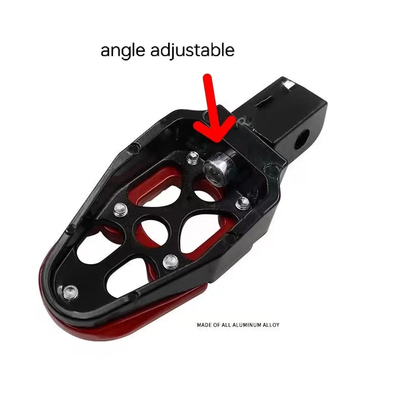 1 Pair Universal Aluminum Alloy Foot Pedals Angle Adjustable for Motorcycle Scooter ATV E-Bike Foot Rests Foot Pegs