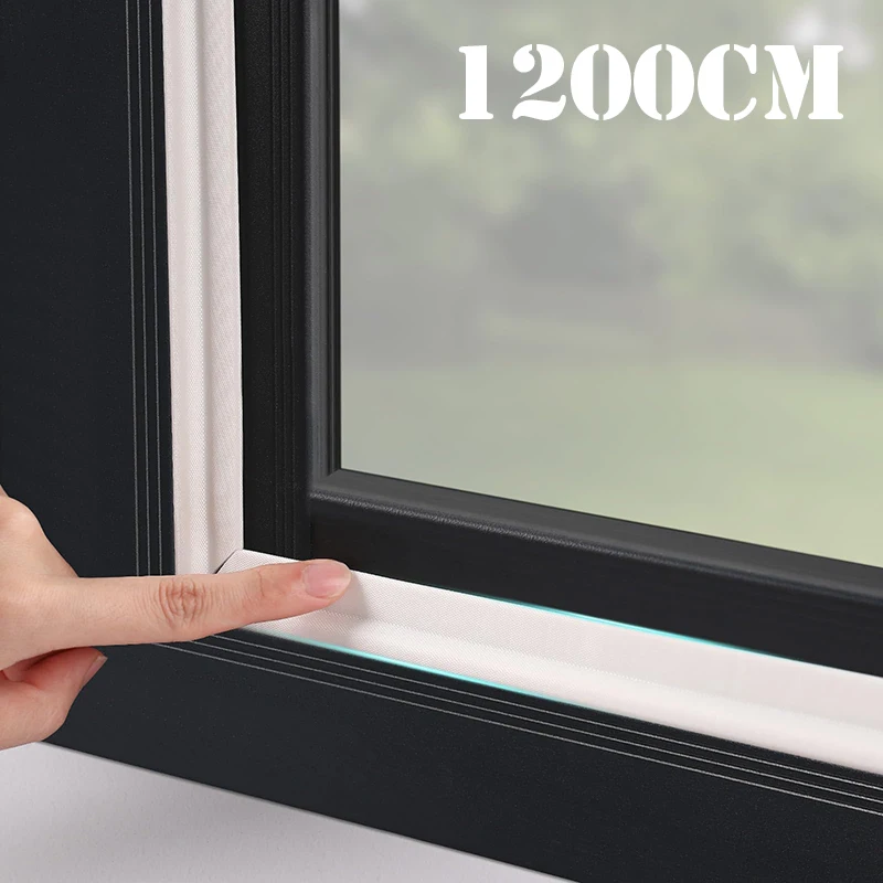 1200cm Zugluftstopper Türdichtung Wetterschutzstreifen Fensterdichtungsstreifen Selbstklebend Schalldicht Zuschneidbar Wetterfest