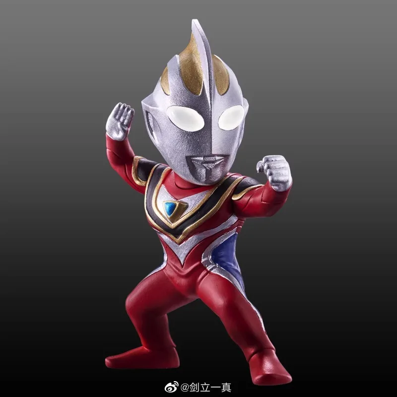 Ultraman Ultraman Ace Ultraman Agul BANDAI Figur Anime Kawaii Desktop Q-versi Ornamen Mainan Model Figur Aksi