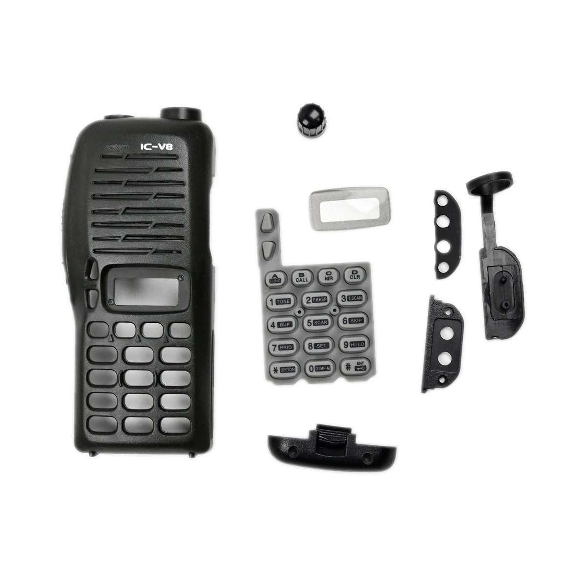 الجبهة الخارجي غطاء الإسكان قذيفة سطح لوحة المفاتيح منصات حجم مقبض التوصيل غطاء غبار ل Icom IC-V8 V8 هام راديو ملحق #1