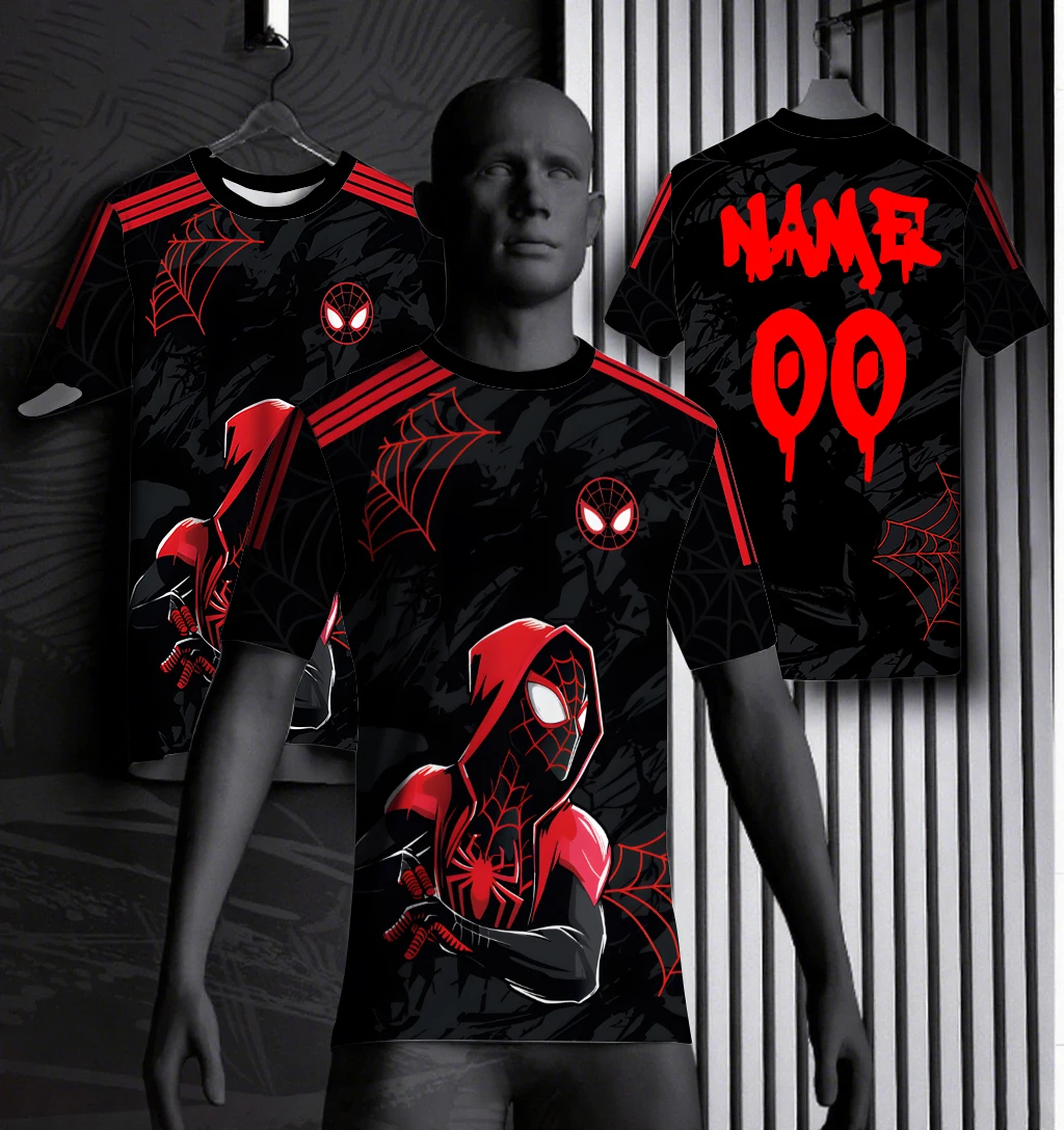 

Marvel Peripheral New Anime Enthusiast T-Shirt Men's Quick Drying 3D Printing Sports Fashion Retro Slim DIY Short Sleeved