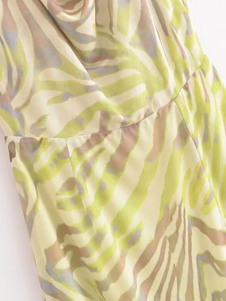 Abito da donna sexy chic con scollo a V Cami Halter Bow Ruffles Abito lungo dritto con lacci Nuovo abito da club alla moda