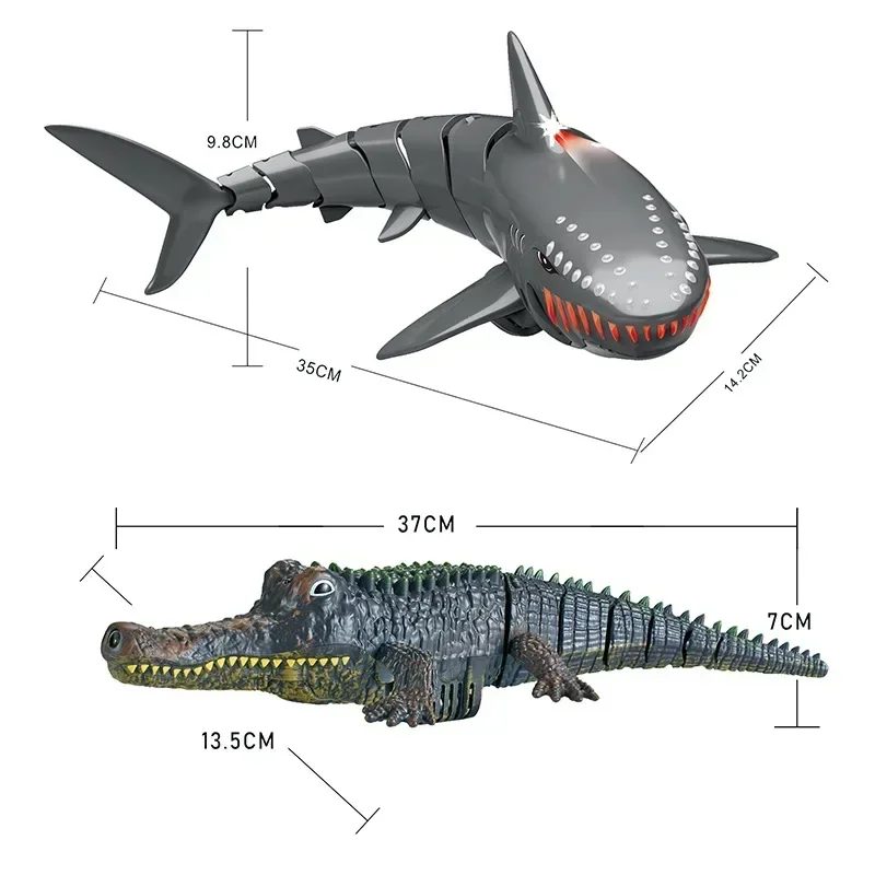 Animal de controle remoto engraçado rc tubarão brinquedo banheira piscina brinquedos elétricos para crianças meninos coisas legais tubarões submarino brincadeira