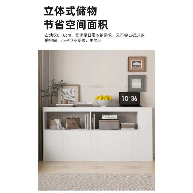 

Bedroom bedside cabinet integrated against the wall bedside cabinet crevice cabinet long storage locker modern simple custom nar