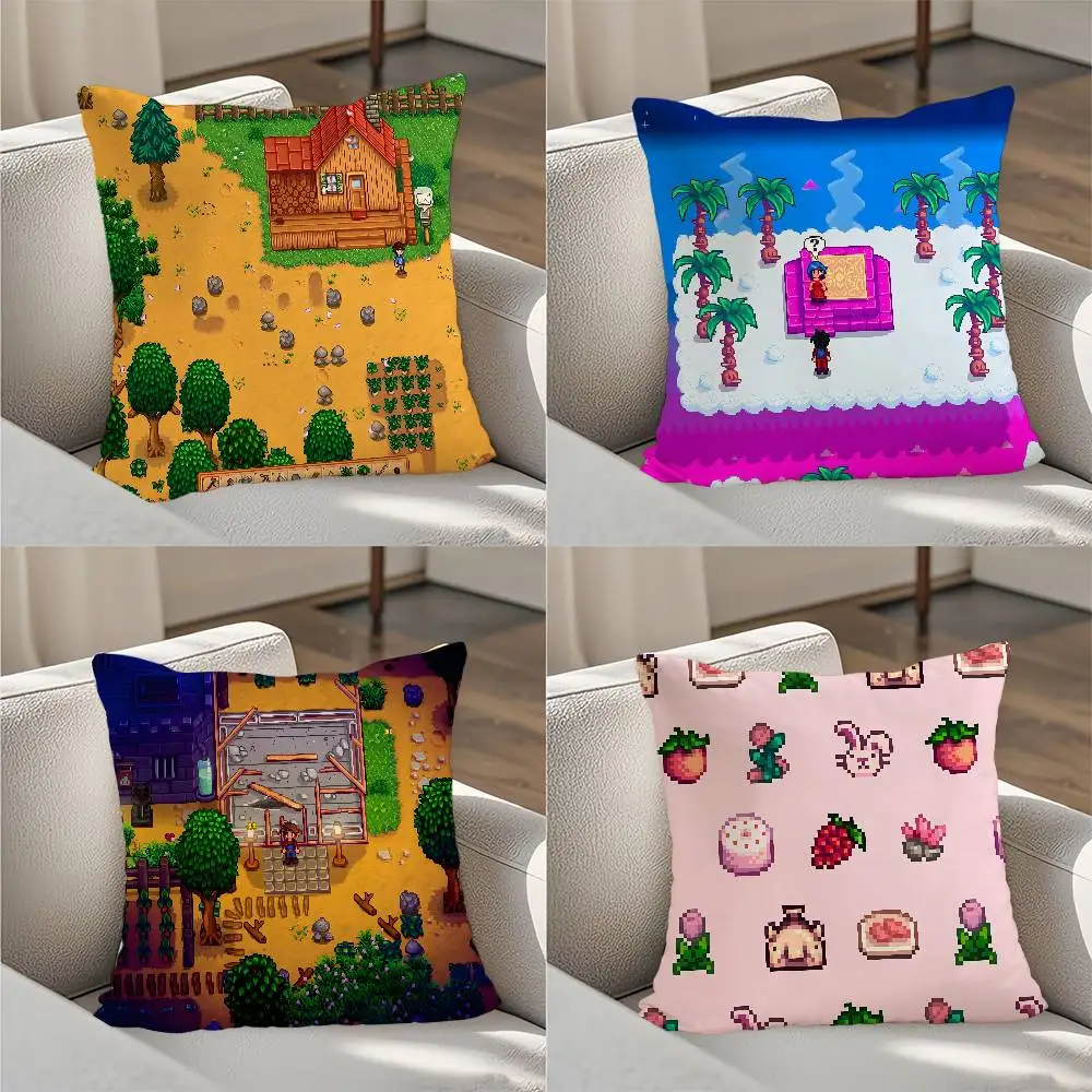

S-STARDEW VALLEY Pillow Case Luxury Double-sided For Car Pillows 45x45 Cushions Cover Home And Decoration Sofa Pillowcase 50x50