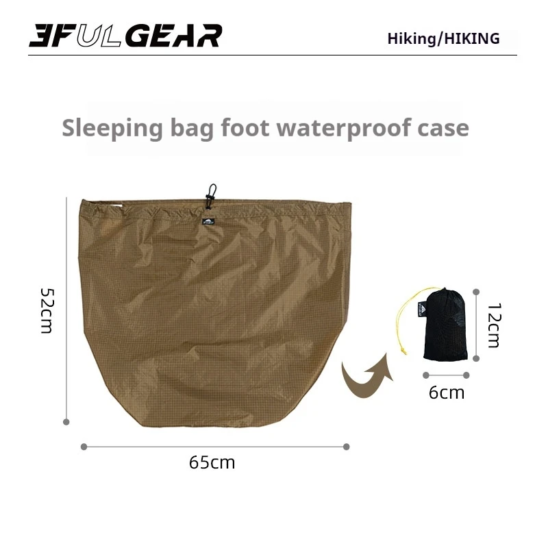 3F UL GEAR Sleeping Bag Foot Waterproof Bag Camping Sleeping Bag Accessories Ultralight Tear Resistant Dyneema Nylon Tyvek