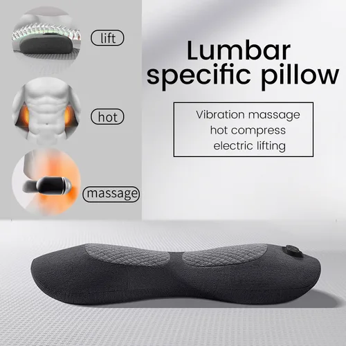 Imagen 2 del producto Almohada 3 en 1 para la Espalda, Soporte Lumbar para Dormir, Almohadilla de Protección Lumbar para Recostarse, Alivio de la Cintura, Soporte Lumbar con Calefacción, Vibración y Masaje Eléctrico