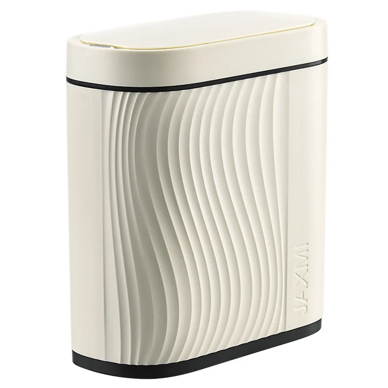 

Smart Sensor Trash Can With Lid Slim Design For Bathroom Living Room Home Narrow Space Garbage Bin Touchless Waste Container
