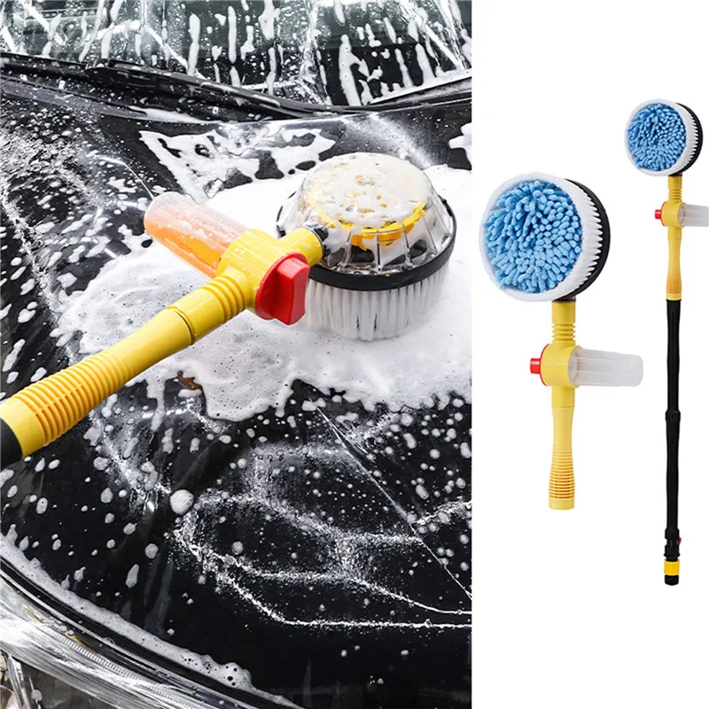 

1Set Automatic Car Foam Brush Wash Professional Spray Foam Rotating Brush Portable Auto Clean Tools Wash Switch Water Flow