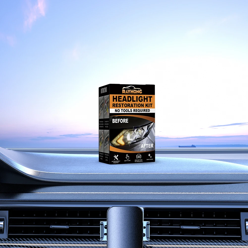 مجموعة ترميم المصابيح الأمامية للسيارة، مجموعة أدوات ترميم منظف المصباح الأمامي، غطاء المصابيح الأمامية، مزيل الخدوش للمصباح الأمامي للسيارة الخلفي #2