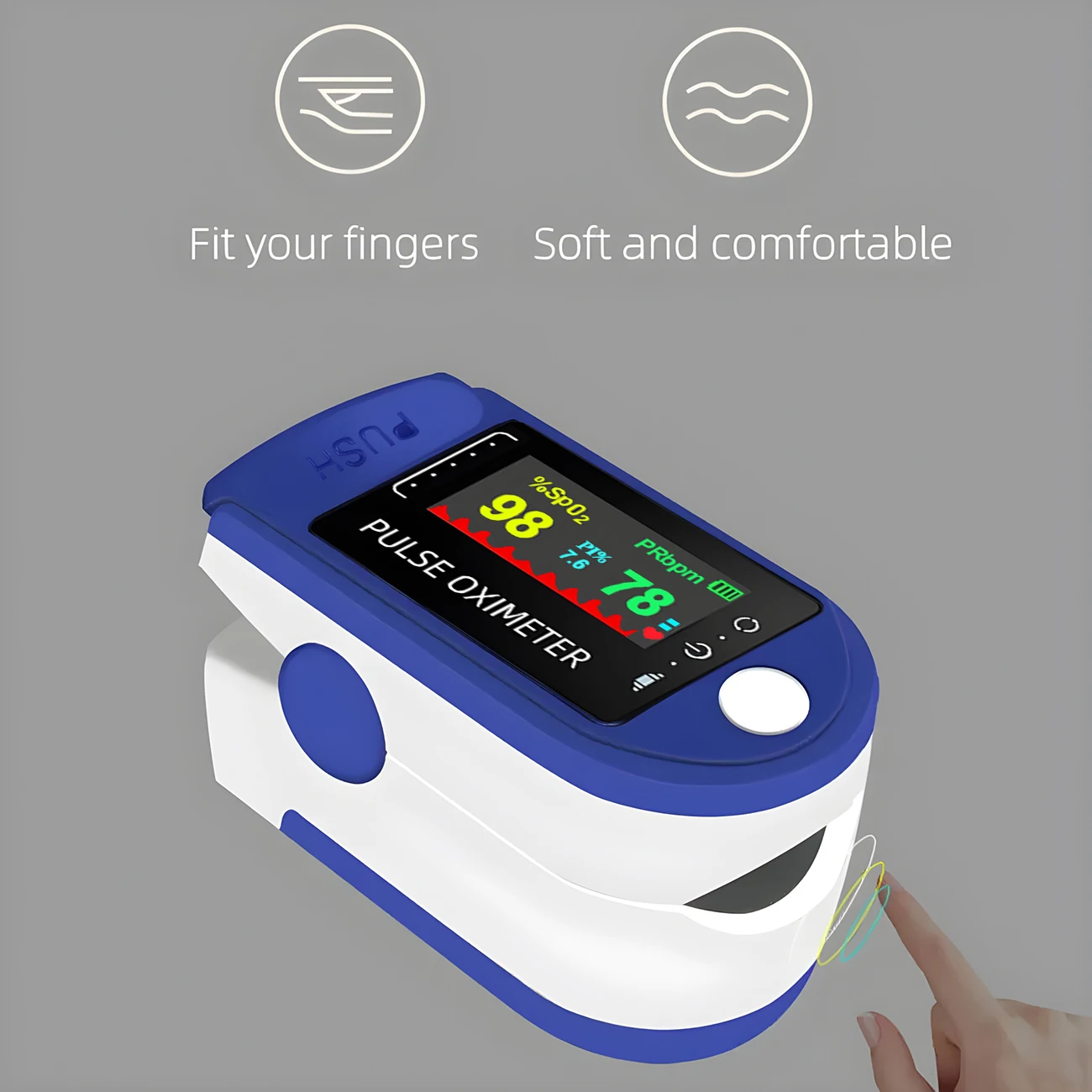 Medical Household Digital Fingertip Pulse Oximeter Blood Oxygen Saturation Meter Finger OLED SPO2 PR Monitor Health Care