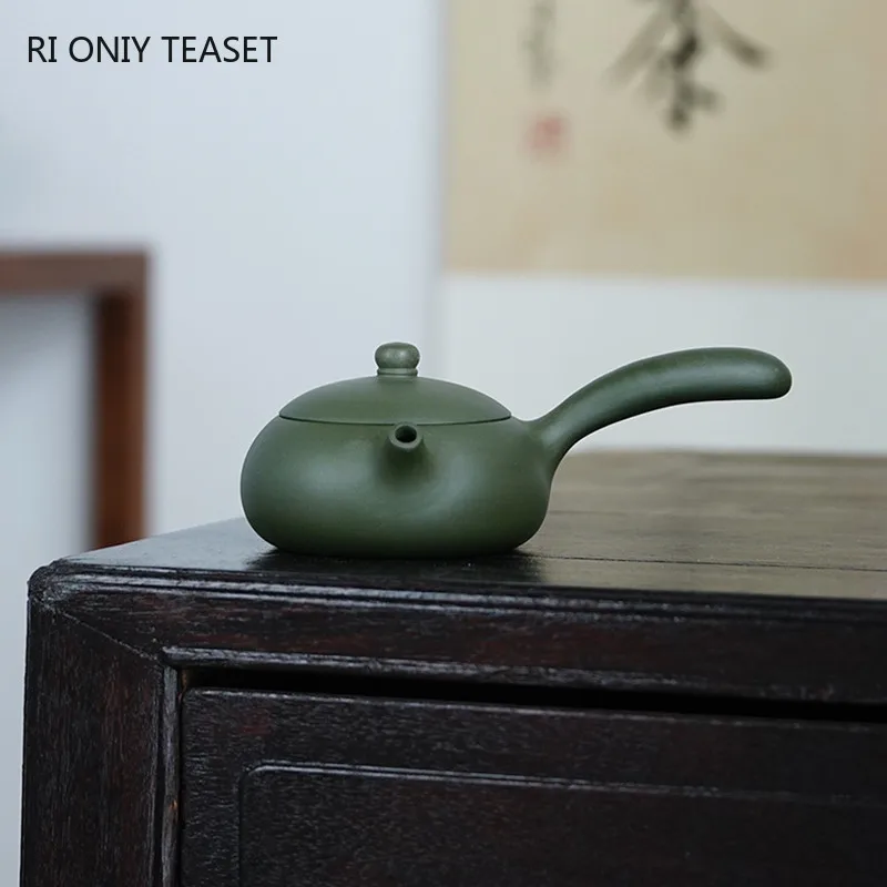 

230ml Chinese Yixing Purple Clay Teapot Handmade Zisha Side Handle Tea Pot Beauty Tea Infuser Kettle Tea Set Teaware Customized